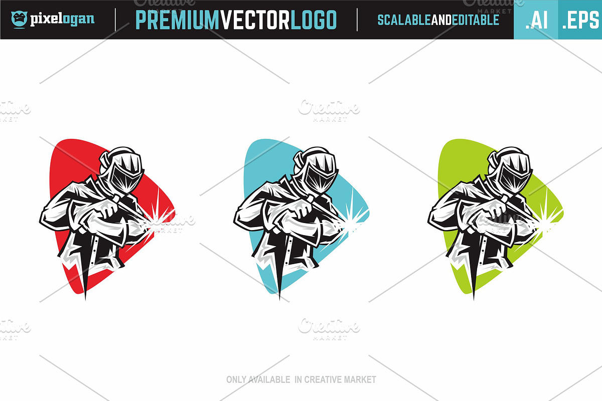 Welding Warrior Logo, a Branding & Logo Template by pixelogan (Photo 3 of 3)