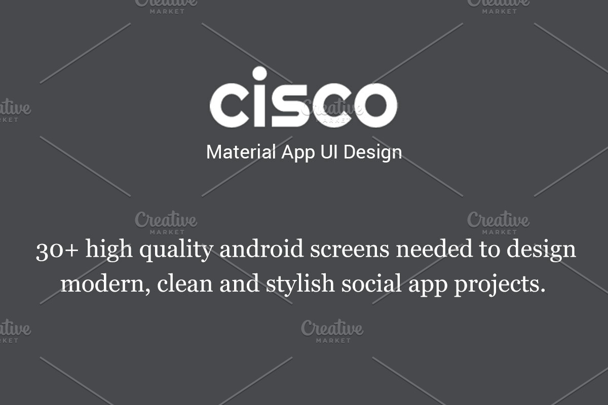 Material App UI - Cisco, an UI Kit Template by Danfe Designs (Photo 2 of 3)
