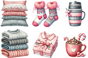 Watercolor Cozy Evening Clipart, an Illustration by Designking (Thumbnail 2 of 4)