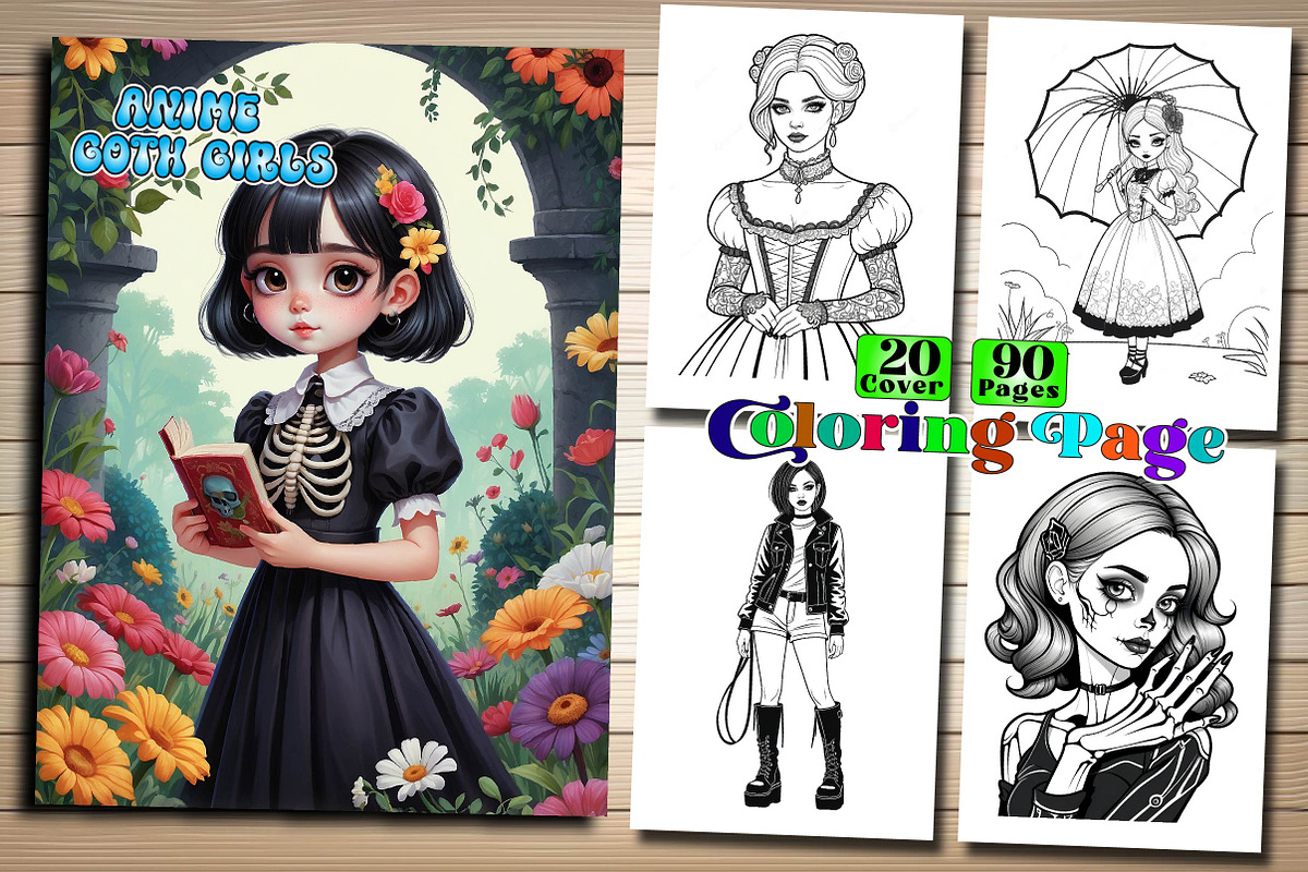 Anime Goth Girls Coloring Pages, an Arts & Entertainment Photo by Wow Magic