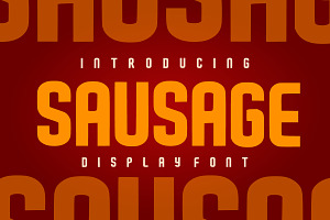 SAUSAGE, a Sans Serif Font by Fourteen Letter