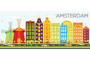 Abstract Amsterdam Skyline