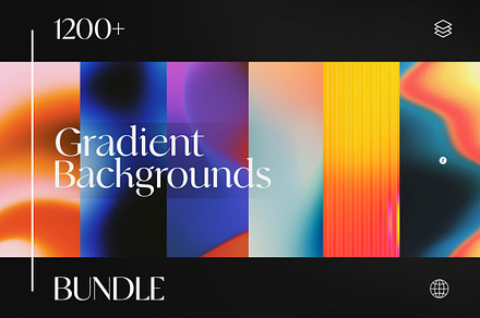 1200+ Gradient Backgrounds Bundle, a Background Graphic by Freezerondigital