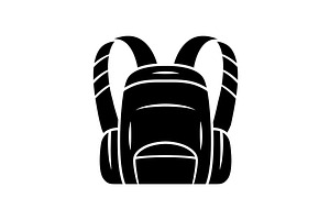 Backpack, Hiking Bag Glyph Icon