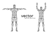 Vector illustration of male body, a Technology Illustration by Julvil (Thumbnail 1 of 3)