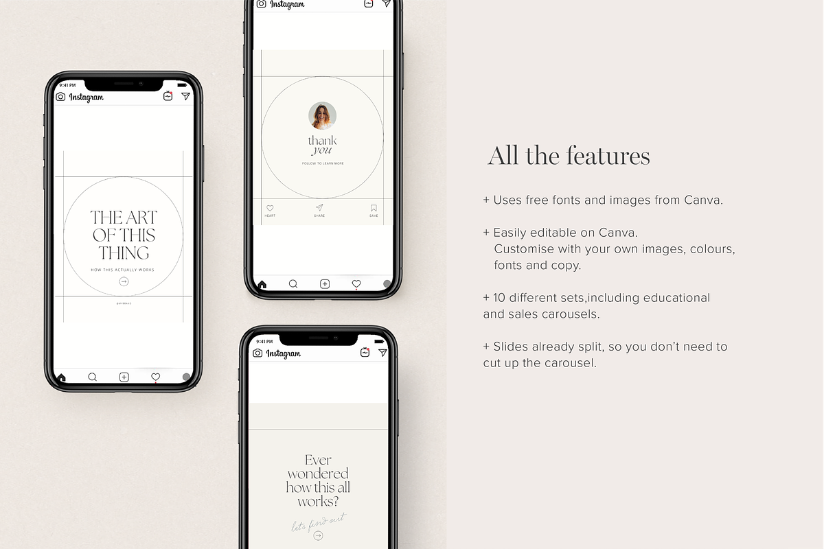 Instagram Carousel Templates Canva, a Social Media Template by Tabitha Emma (Photo 7 of 10)