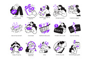 Happy shopping illustration set, a Person Illustration by StonePic (Thumbnail 3 of 3)