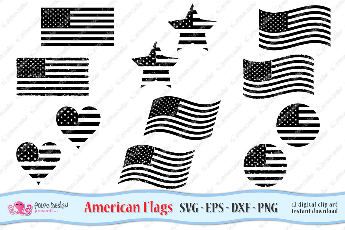American flag SVG, an Object Graphic by PolpoDesign (Photo 2 of 5)