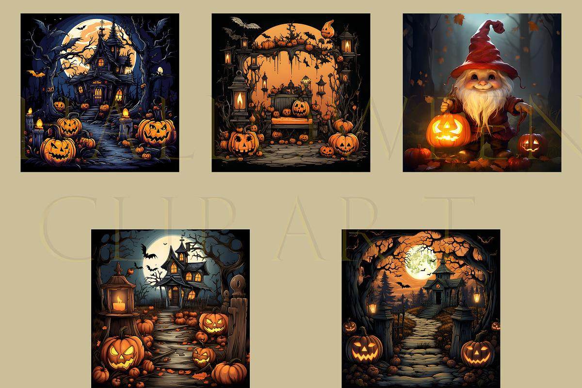 Halloween Clip Art, an Object Graphic by MajorArtTm (Photo 5 of 5)
