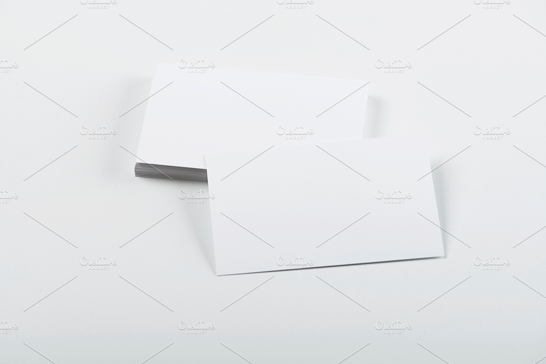 Business card of white color mockup isolated stock photo containing card and, a Business Photo by José Luis Agudo