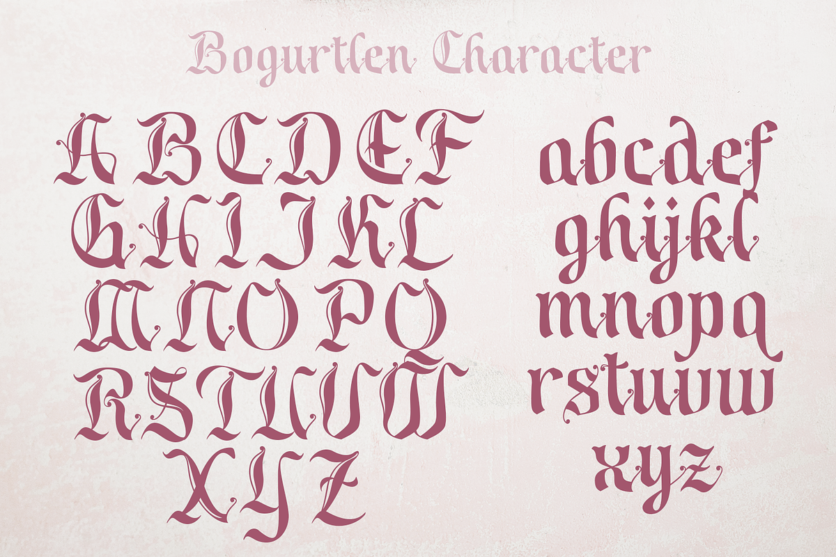 Bogurtlen Blackletter, a Blackletter Font by TypeClassHeroes (Photo 3 of 10)