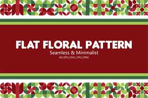 Flat Floral Seamless Pattern 2, a Pattern Graphic by WM48 Shop