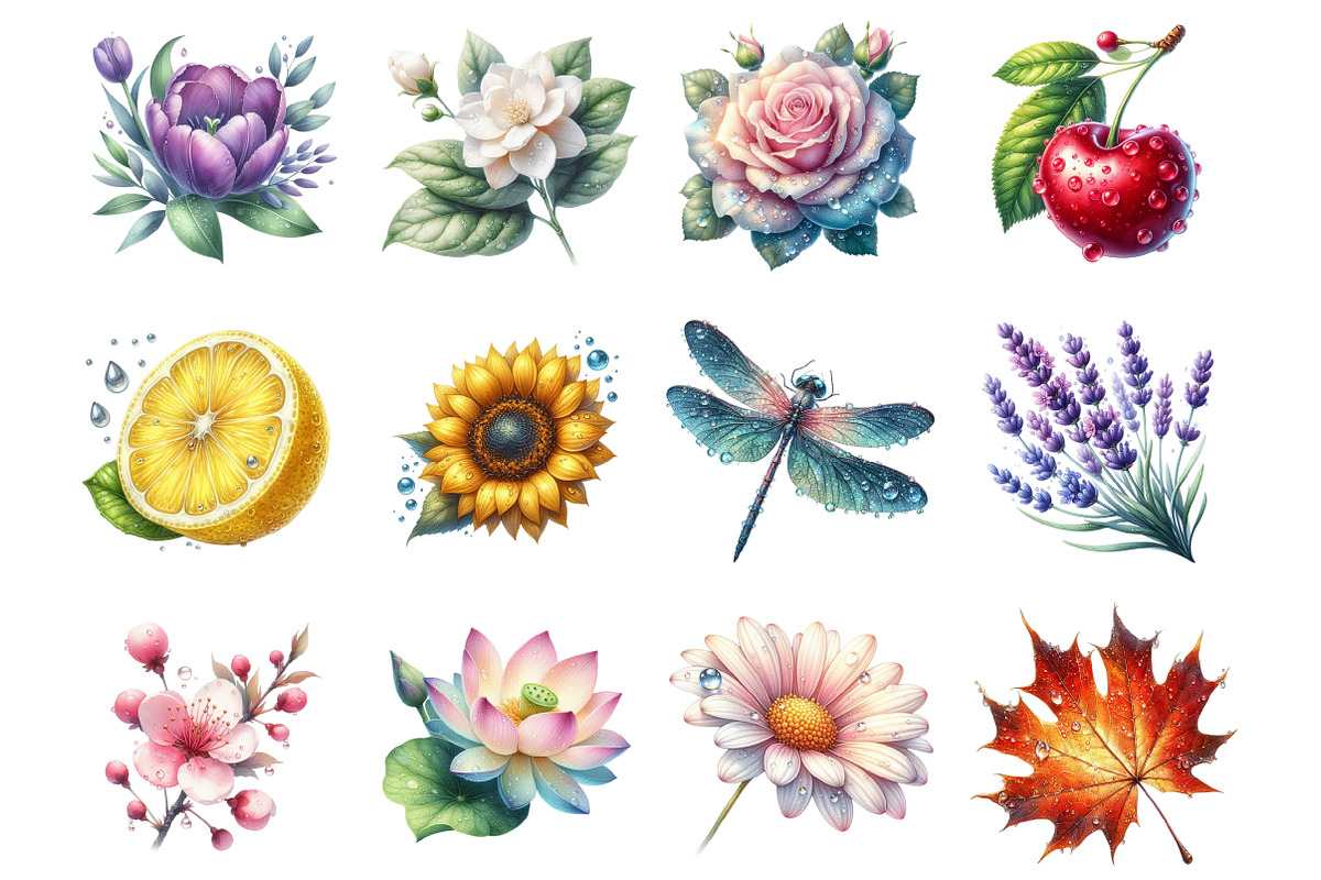 Water Droplets, an Illustration by Design Market (Photo 3 of 3)