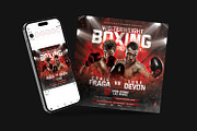 Boxing Fight Flyer Template, a Flyer Template by Bornx Design (Thumbnail 4 of 6)