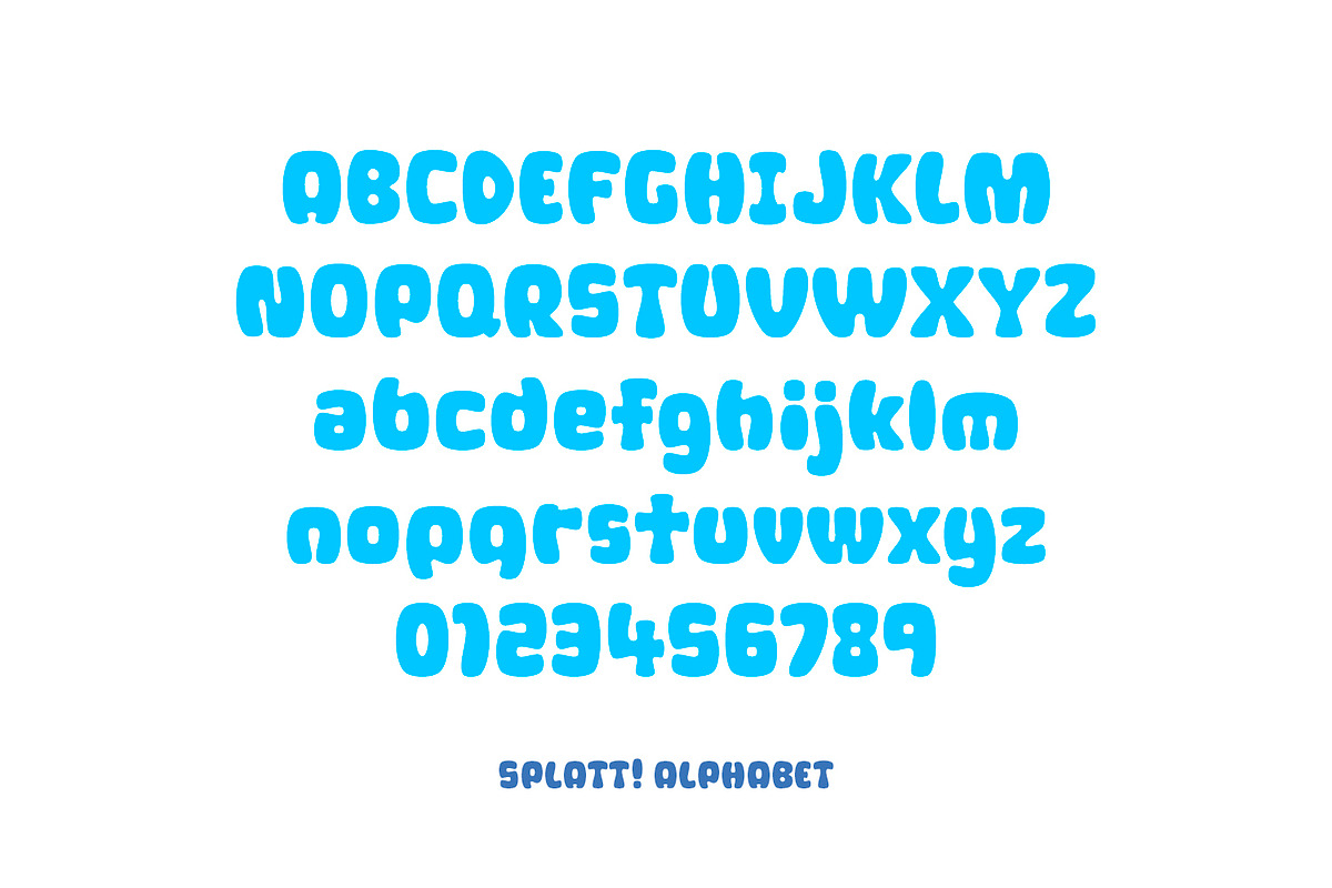Splatt! a fat, splattered fun font, a Sans Serif Font by Little Type Factory (Photo 9 of 11)