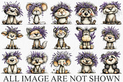 Whimsical Cute Lavender Animals PNG, a Seasonal Illustration by Canvas Craft (Thumbnail 4 of 10)