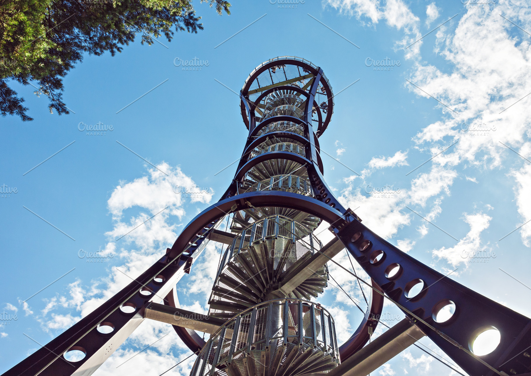 Low angle view at observation tower, an Architecture Photo by BOOCYS