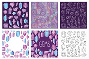 Hand drawn doodle bundle with gems, a Pattern Graphic by altanaka (Thumbnail 3 of 3)