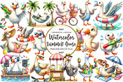 Summer Silly Goose Clipart, an Illustration by OK Design (Thumbnail 1 of 5)