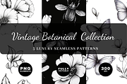 Vintage Botanical Engraving Patterns, a Pattern Graphic by LUSH Studio (Thumbnail 1 of 6)