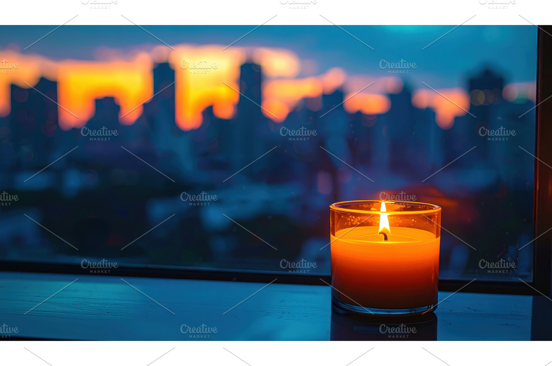 A candle in a glass burns brightly, a Nature Photo by Igor Tichonow