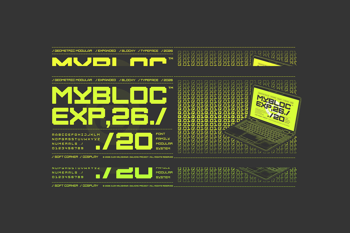 Mybloc EXP, a Sans Serif Font by OWL KING (Photo 5 of 10)