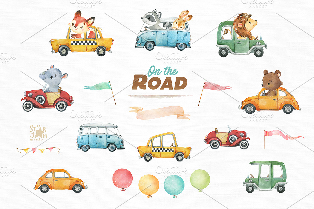 On The Road. Animal Collection, an Animal Illustration by StarJam (Photo 5 of 7)