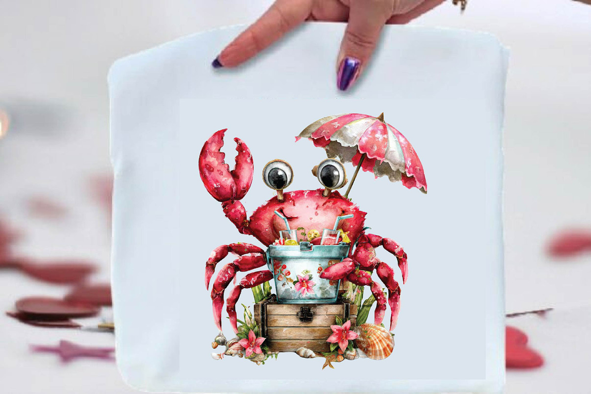 Whimsical Summer Crab Clipart Bundl, an Illustration by SVGArt (Photo 6 of 9)