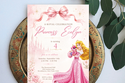 Princess birthday invitation, an Invitation Template by heynomi (Thumbnail 2 of 19)
