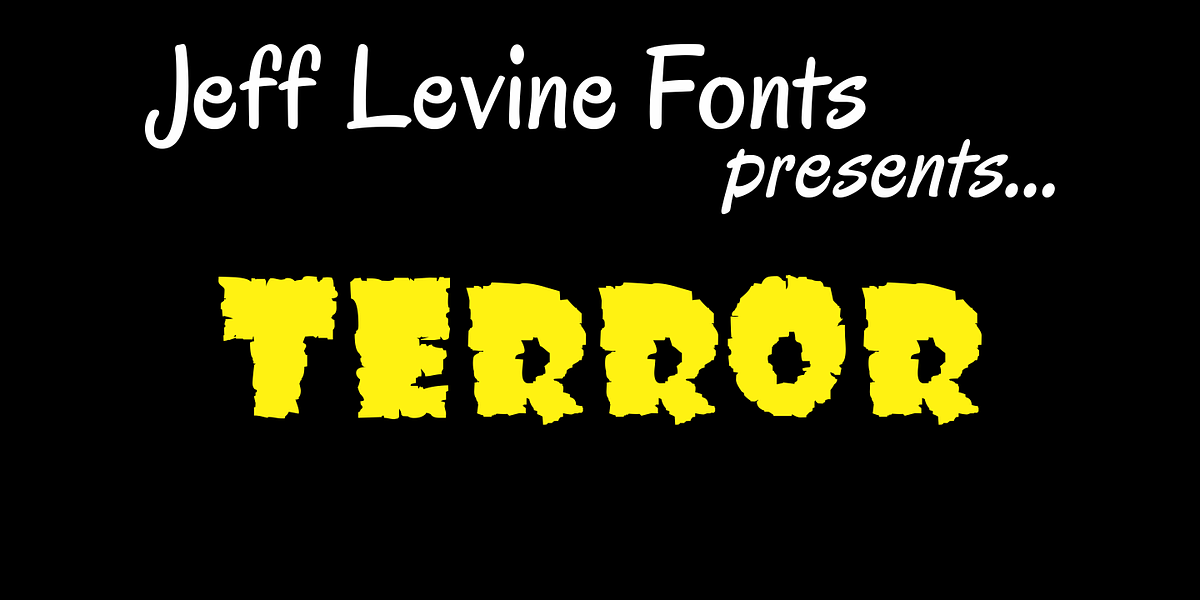 Terror JNL, a Sans Serif Font by Jeff Levine Fonts