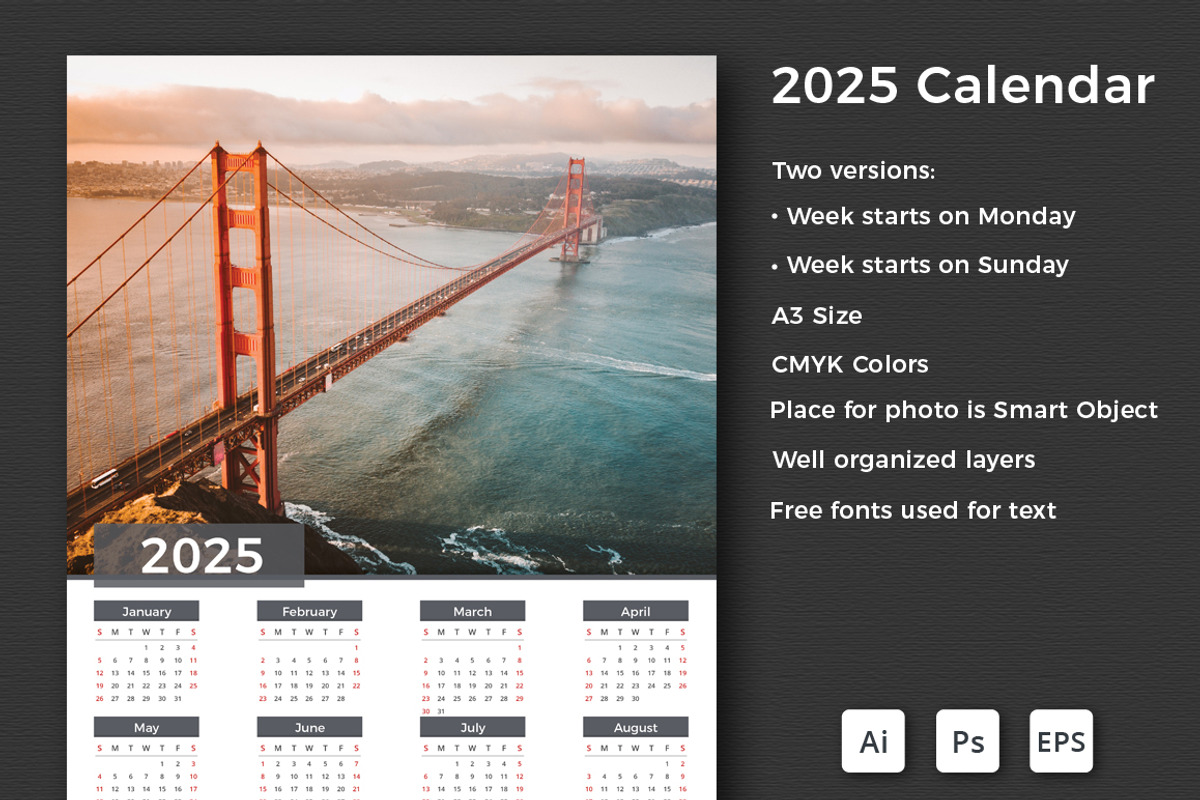 2025 Calendar, a Stationery Template by PixMarket (Photo 2 of 2)