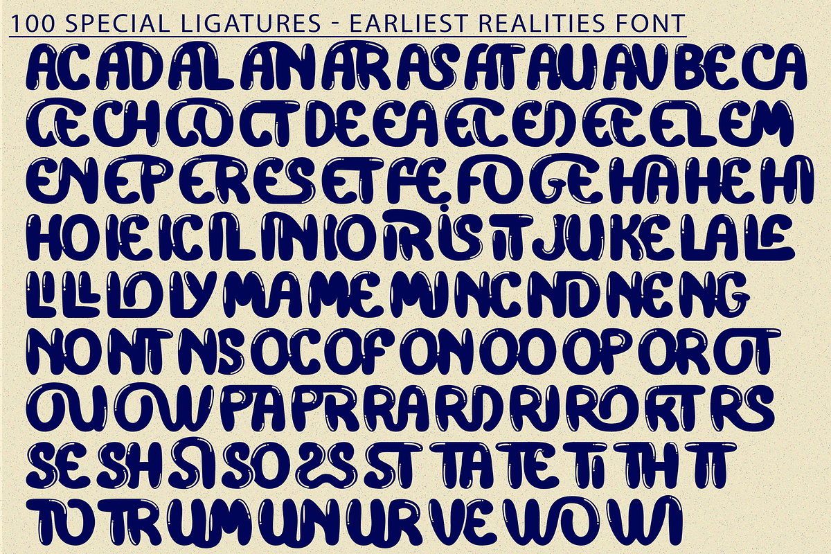 Earliest Realities - Playful Font, a Sans Serif Font by 177Studio (Photo 7 of 8)