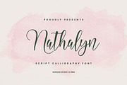 Nathalyn - Script Calligraphy Font, a Script Font by Koplexs Studio (Thumbnail 1 of 10)