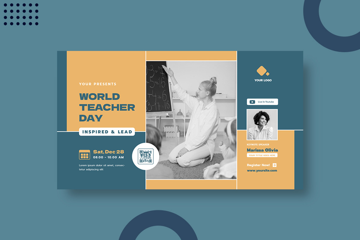 World Teacher Day Digital Poster, a Templates & Theme by MikroType Std (Photo 3 of 4)