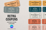 Retro Editable Coupon Template, a Card Template by Coral Beauty (Thumbnail 1 of 4)