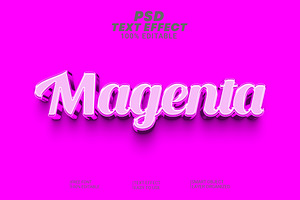 Editable Magenta Text Effect Style