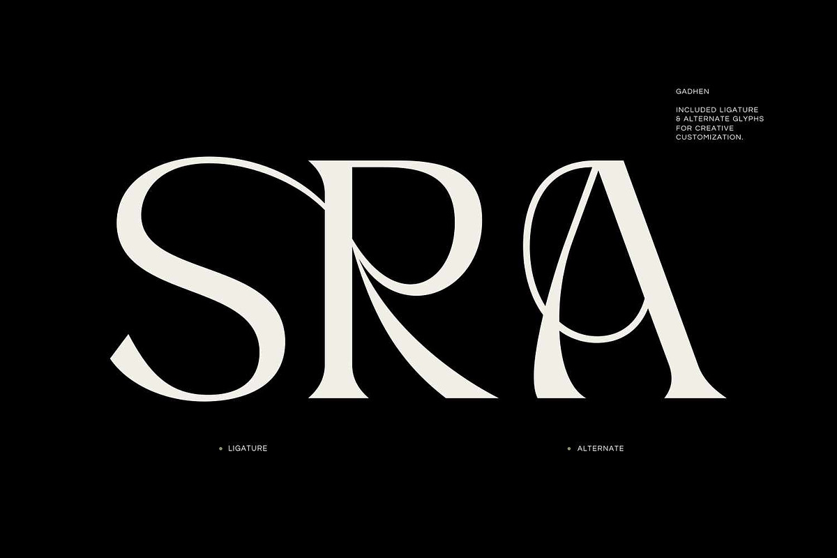 Gadhen - Elegant Display Fonts, a Font by Imoodev (Photo 3 of 5)