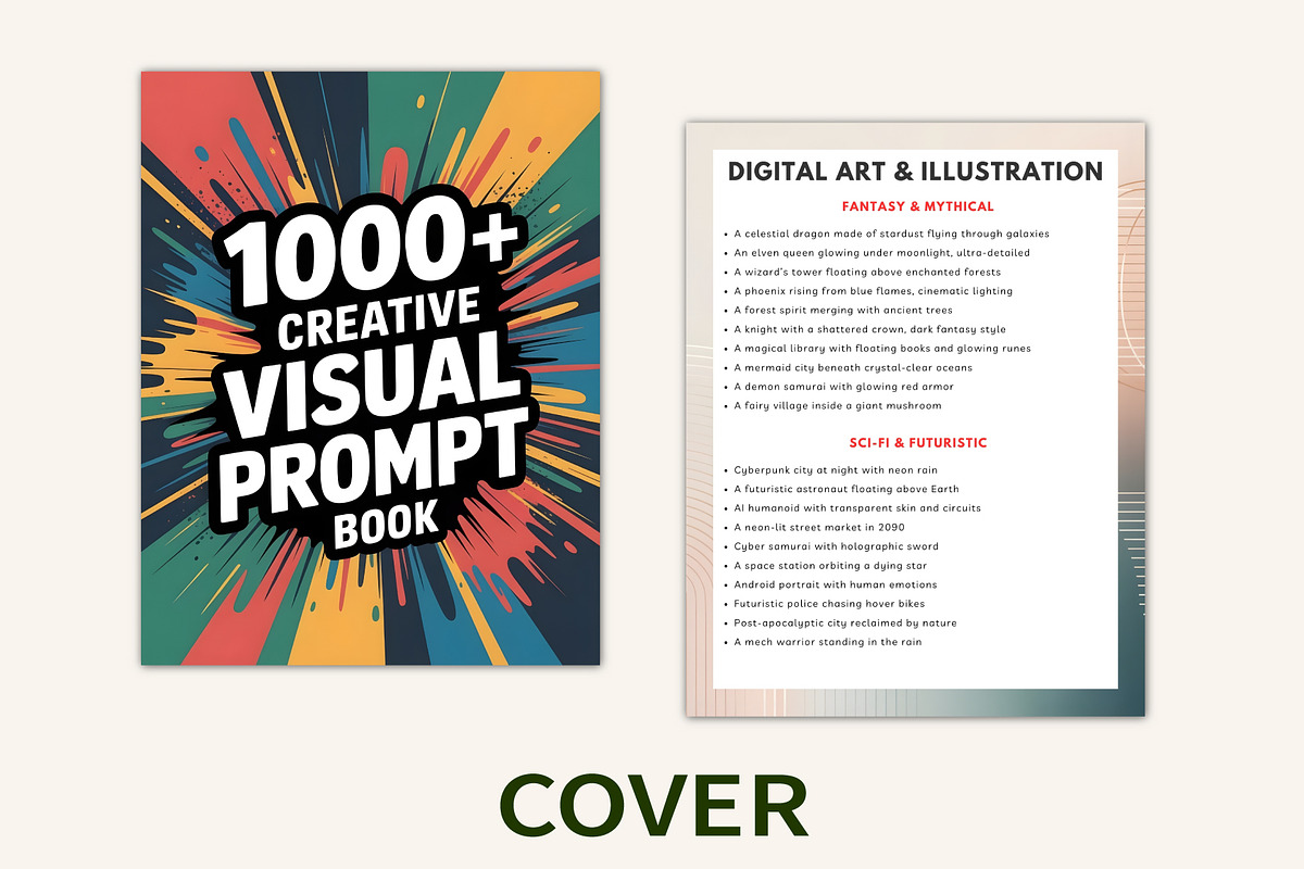 1000+ Creative Visual Prompt Planner, a Stationery Template by Designmela01 (Photo 6 of 10)