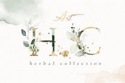 Green watercolor herbs, leaves, a Decorative Illustration by Lisima (Thumbnail 13 of 19)