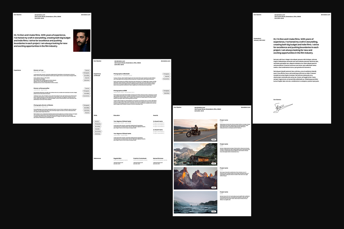 Don | CV / Resume template, a Resume Template by CV house (Photo 2 of 5)