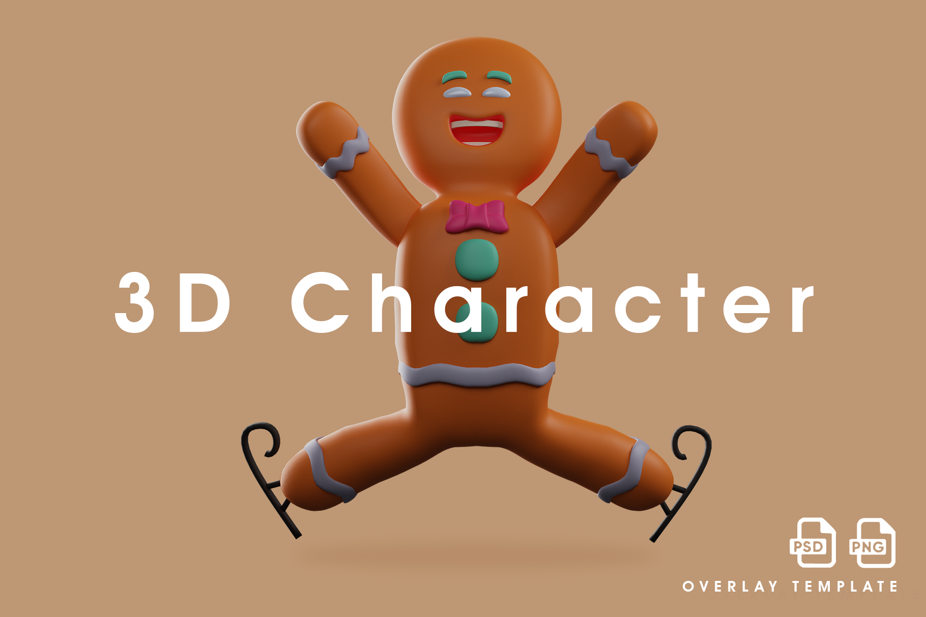 Gingerbread showing happy expression, a Decorative Illustration by ...