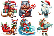 Australia Christmas Clipart Bundle, an Illustration by Pixels.Craft (Thumbnail 3 of 7)