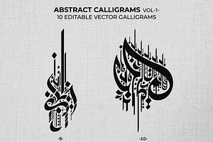 Abstract Calligrams Vol -1-