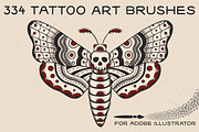 Tattoo Art Brushes for ILLUSTRATOR, a Brush Add-On by BAD TASTE (Thumbnail 1 of 11)