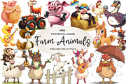 Quirky Funny Farm Animals sublimatio, a 3D by CreationArt (Thumbnail 1 of 5)