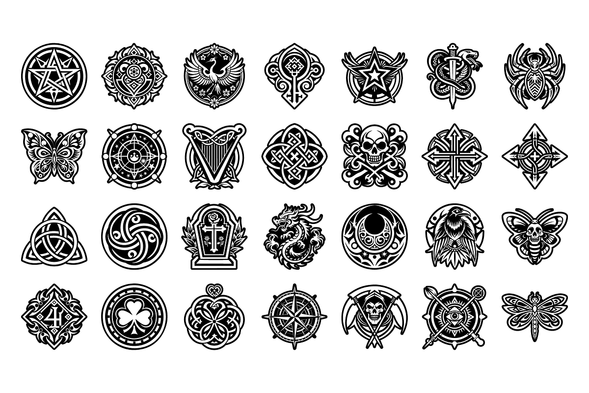 Classic Tattoo Icon Pack, an Icon by Vector Portal (Photo 2 of 6)