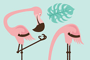 Summer Flamingo Clip art, an Illustration by Roofdog Design (Thumbnail 3 of 4)
