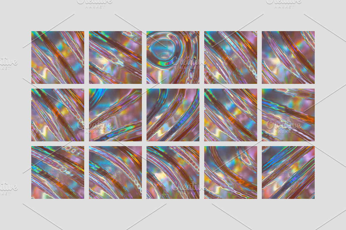 Holographic Iridescent Textures, a Texture Graphic by ASDF Graphics (Photo 8 of 10)