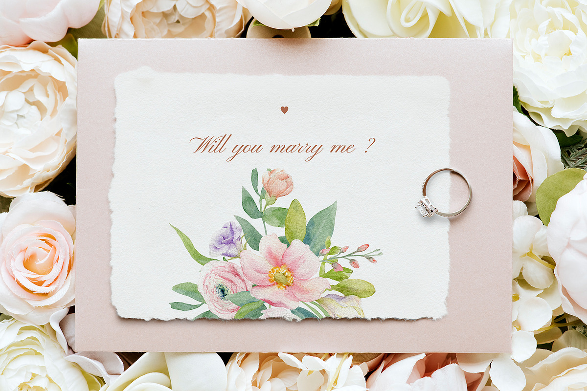 Pink Floral Mood. Watercolor Set, an Illustration by NiKO (Photo 4 of 6)