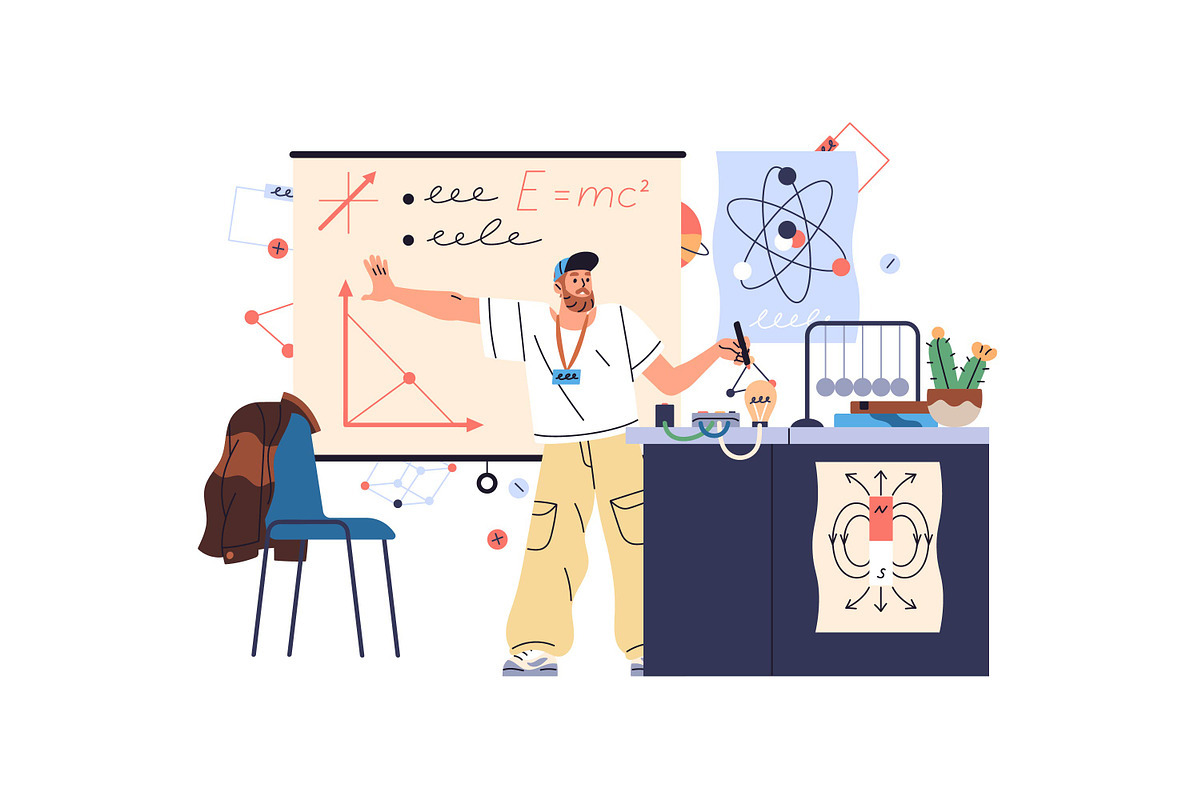 School teachers in classrooms set, an Education Illustration by PaperTrident (Photo 8 of 23)